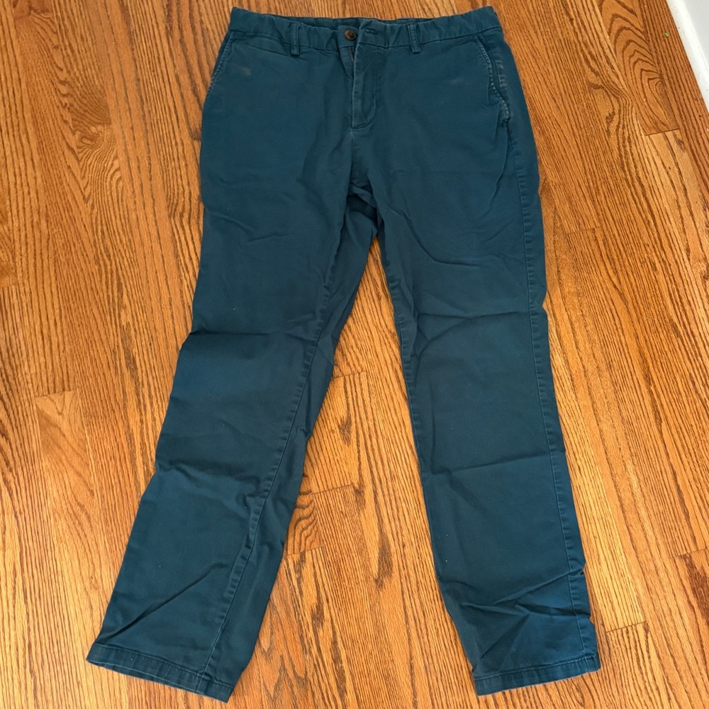 Old Navy Ultimate Straight Built-In Flex Chinos – Teal Green (34x32)